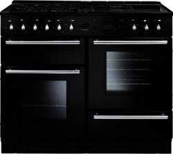 RANGEMASTER  Toledo 110 Dual Fuel Range Cooker - Black & Chrome